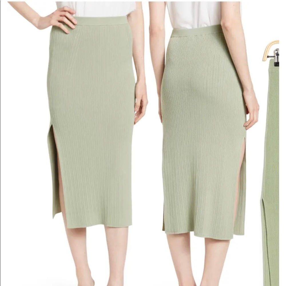 Brand new- Ramy Brook midi skirt- light sea foam color- XS